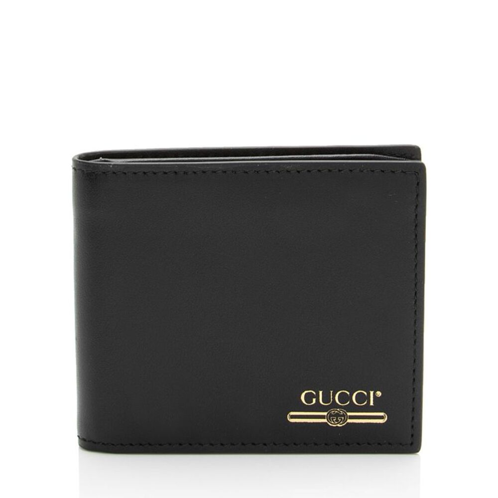 Gucci Calfskin Logo Bifold Wallet